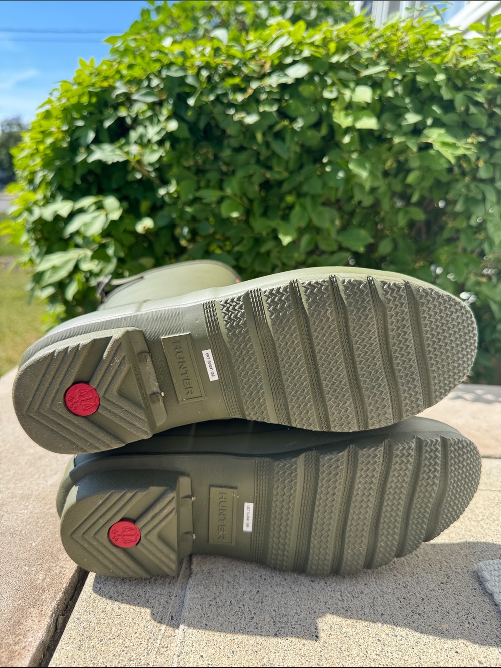 Hunter Olive Rubber Tall Rain Boots - Picture 5 of 6